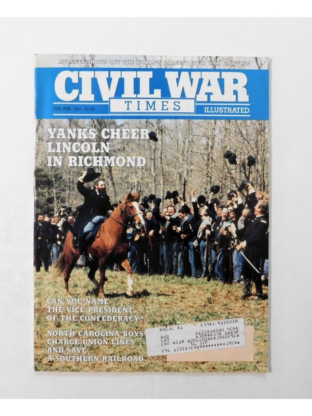 Civil War Times Illustrated Magazine Jan/Feb 1991 Lincoln Richmond Historical Ad